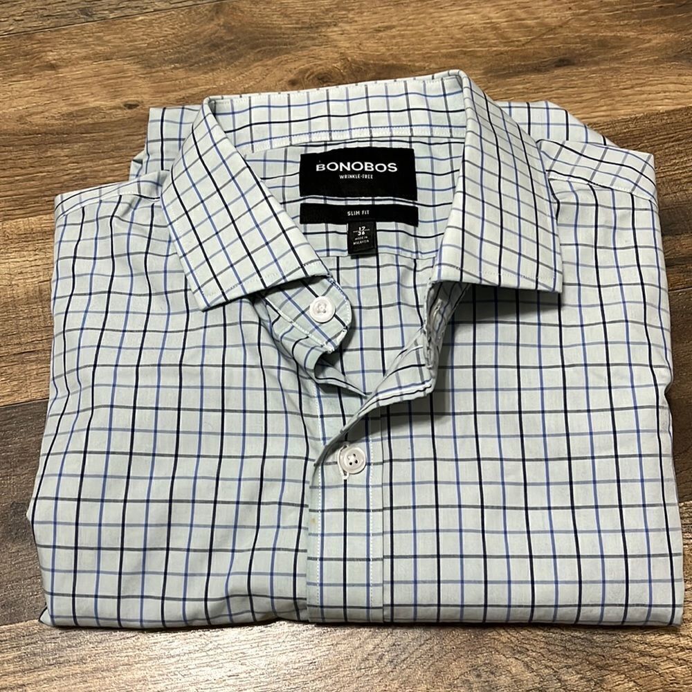 Bonobos long sleeve button down shirt size 17/36